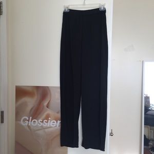 Black elastic work pants